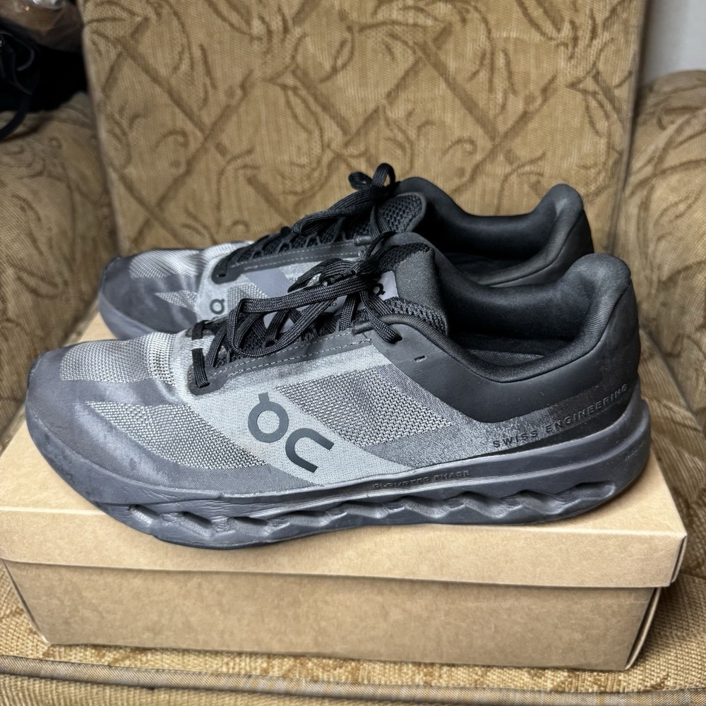 On Cloud Cloudsurfer Next Black Grey Men's Size 12 Running Shoes Sneakers